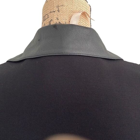 EUC Bailey 44 Nordstrom Tweed Faux Leather Quilted Collar Trim Moto Jacket Size - Picture 8 of 11